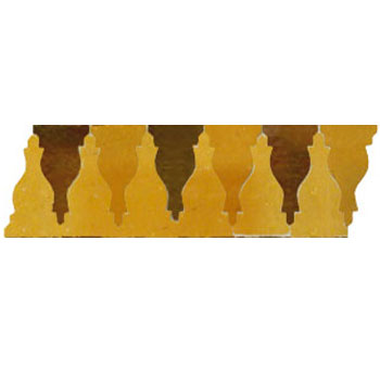 Mosaic House Moroccan tile Sharafa S 16-19-8 Custom Gold Brown Ochre  zellige, mosaic, zellij, border, glaze, classic, traditional 
